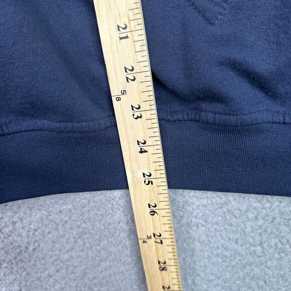 VTG 80s Surpiqûre Sweatshirt Navy Red Geometric Men’s L / Women’s XL Oversized - Picture 11 of 12